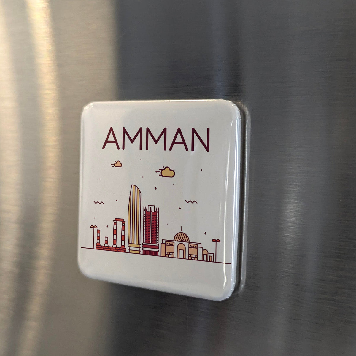 Amman Jordan Asia Magnet | White City on Seven Hills of the Levant | 2x2 | Made in Canada
