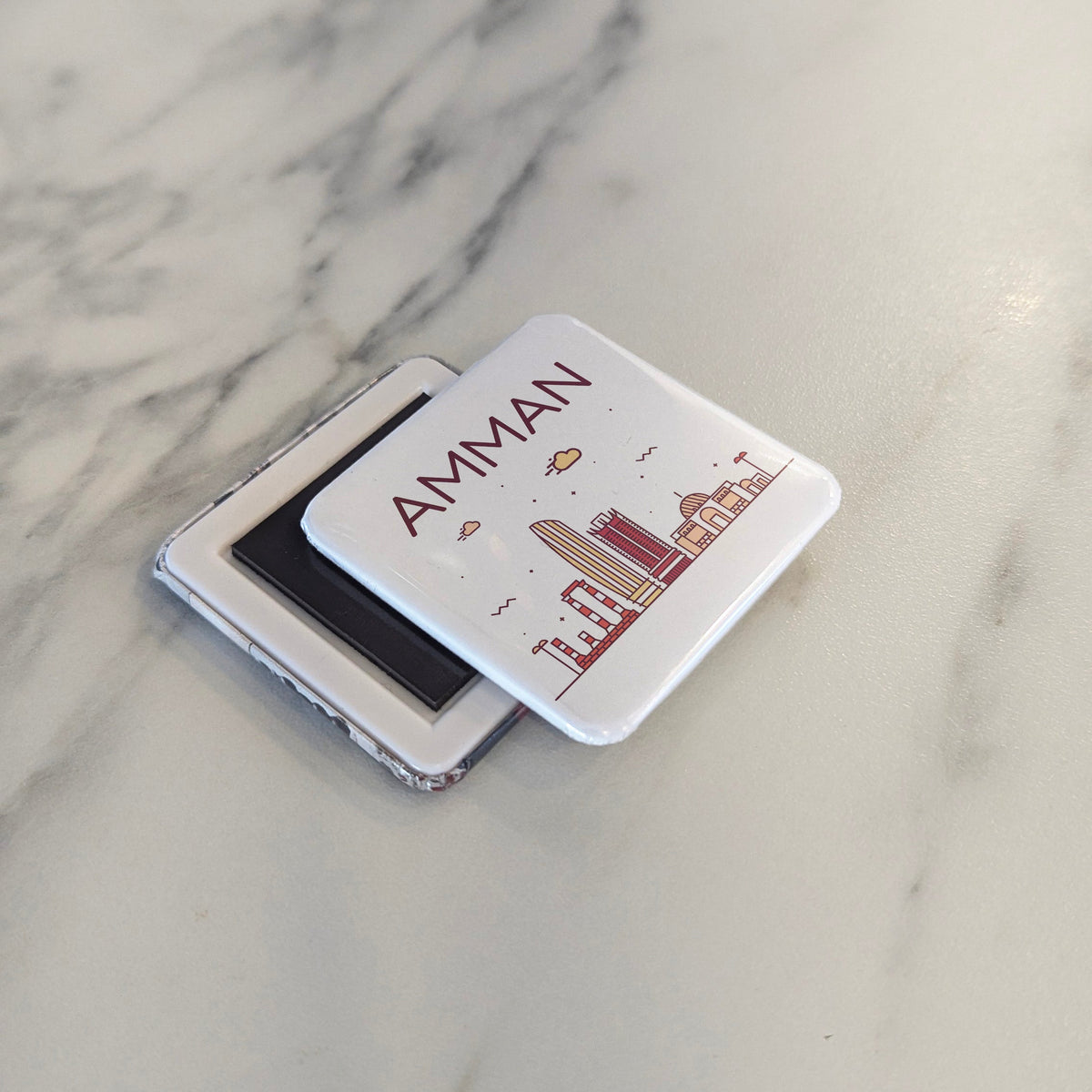 Amman Jordan Asia Magnet | White City on Seven Hills of the Levant | 2x2 | Made in Canada