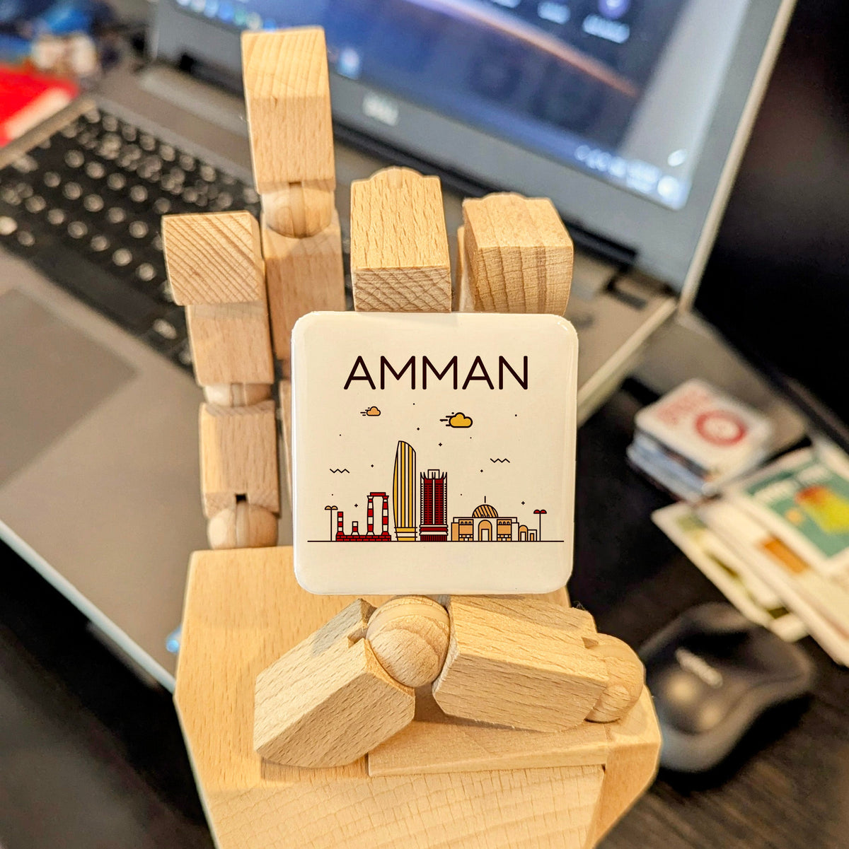 Amman Jordan Asia Magnet | White City on Seven Hills of the Levant | 2x2 | Made in Canada