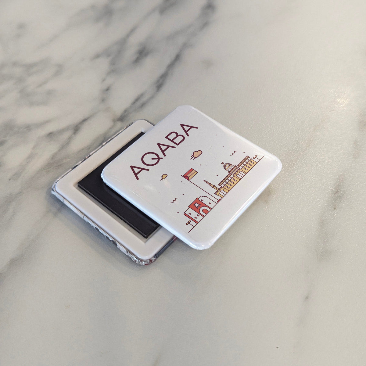 Aqaba Jordan Asia Magnet | Gateway to the Red Sea on the Gulf of Aqaba | 2x2 | Made in Canada