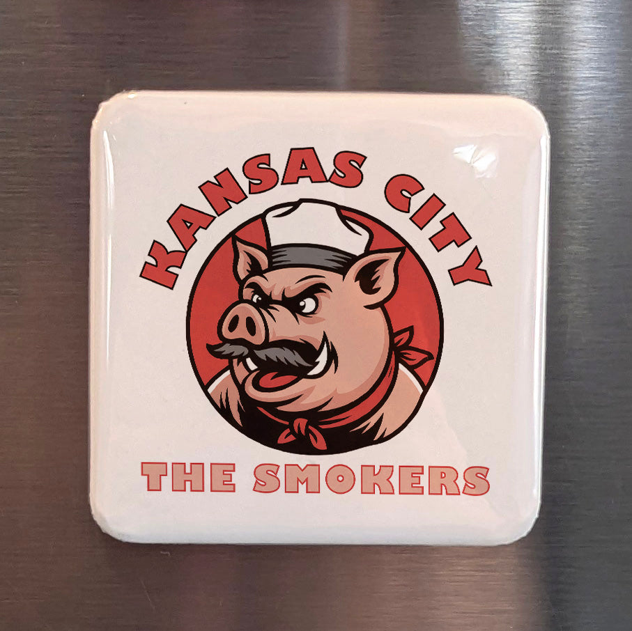 Kansas City Missouri Magnet | The Smokers | 2×2 | Made in Canada - PhiloPerse