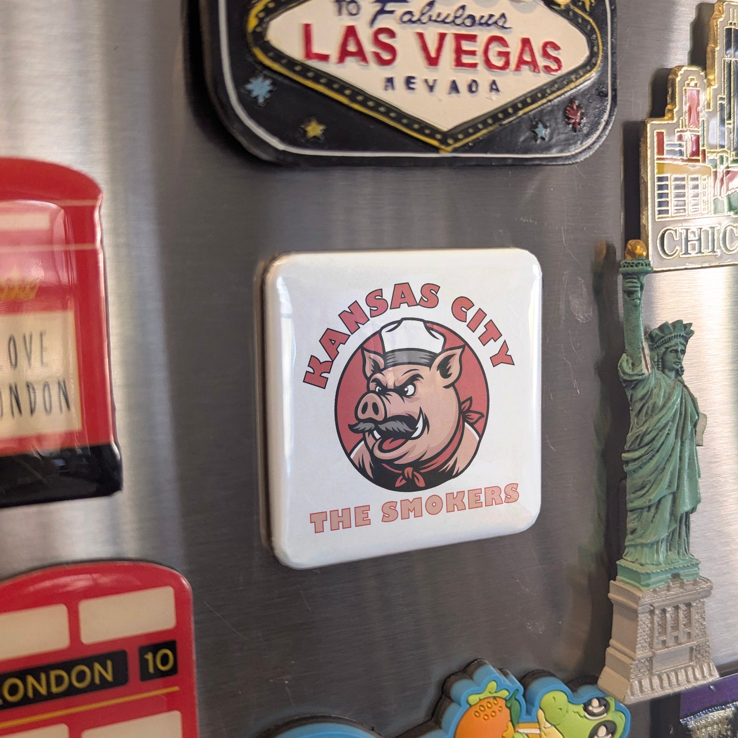 Kansas City Missouri Magnet | The Smokers | 2×2 | Made in Canada - PhiloPerse