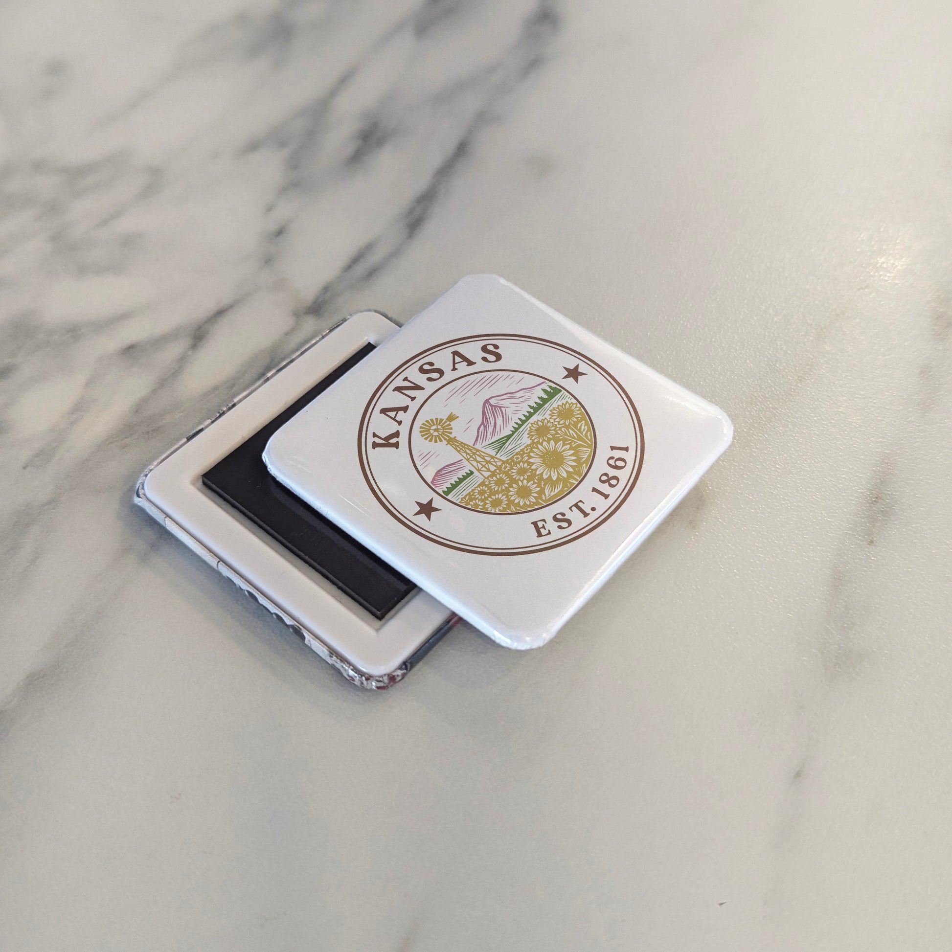 Kansas Magnet | The Sunflower State | 2×2 | Made in Canada - PhiloPerse