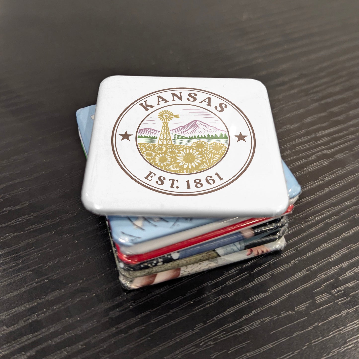 Kansas Magnet | The Sunflower State | 2×2 | Made in Canada - PhiloPerse