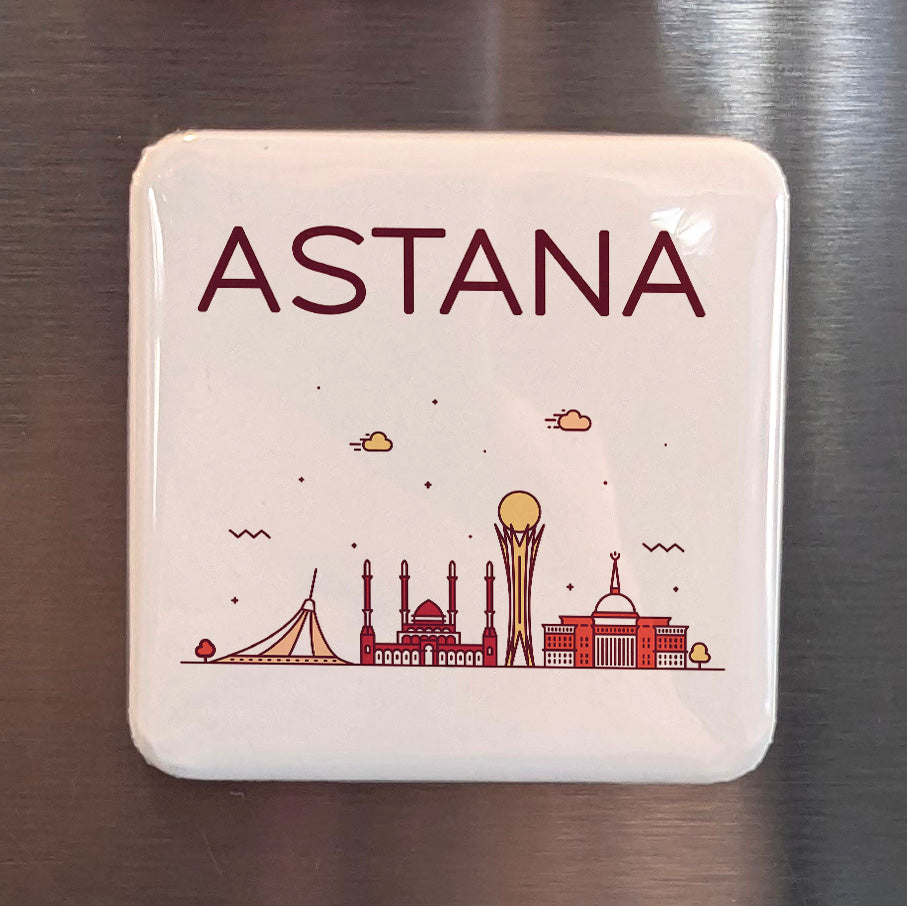 Astana Kazakhstan Asia Magnet | City of the Future on the Eurasian Steppe | 2x2 | Made in Canada