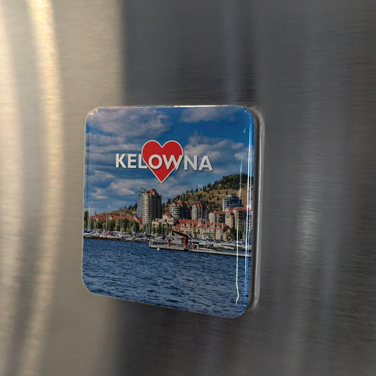 Kelowna British Columbia Magnet | Okanagan Wine and Orchard Country | 2x2 | Made in Canada - PhiloPerse