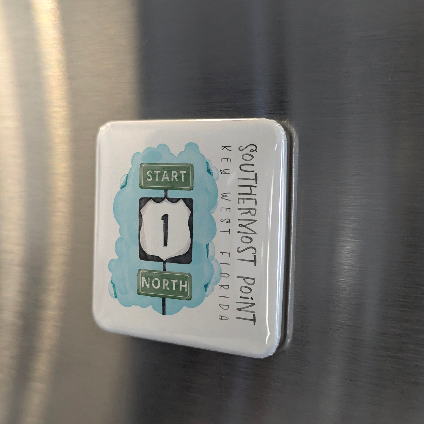 Key West Florida Magnet | Mile Zero | 2×2 | Made in Canada - PhiloPerse