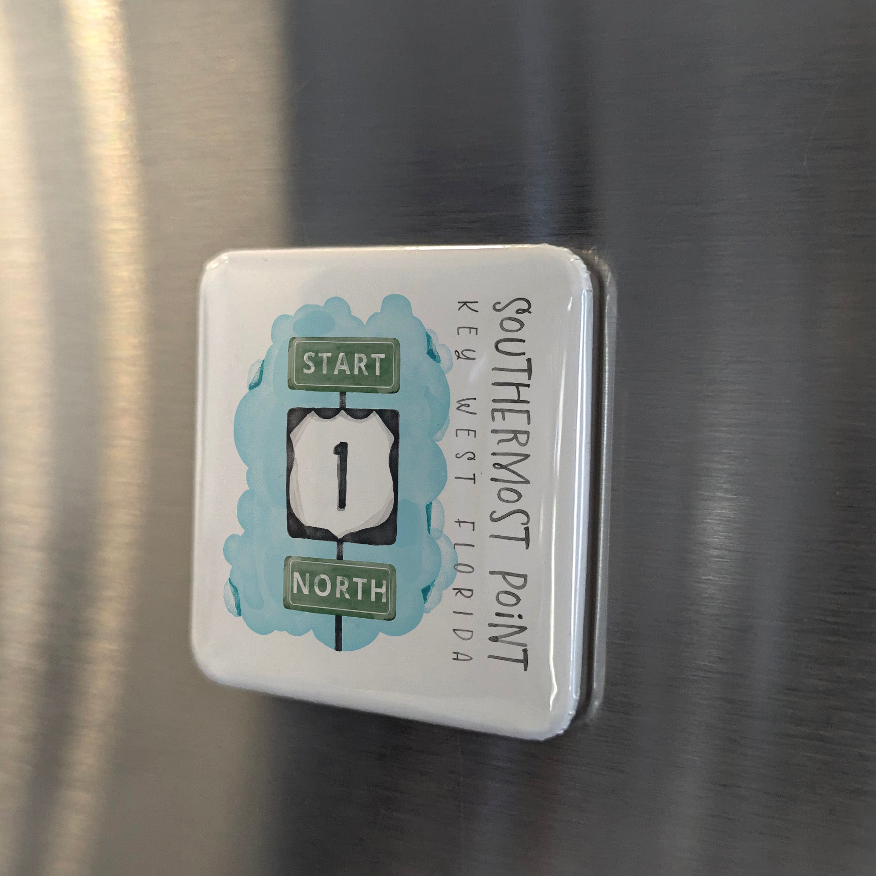 Key West Florida Magnet | Mile Zero | 2×2 | Made in Canada - PhiloPerse