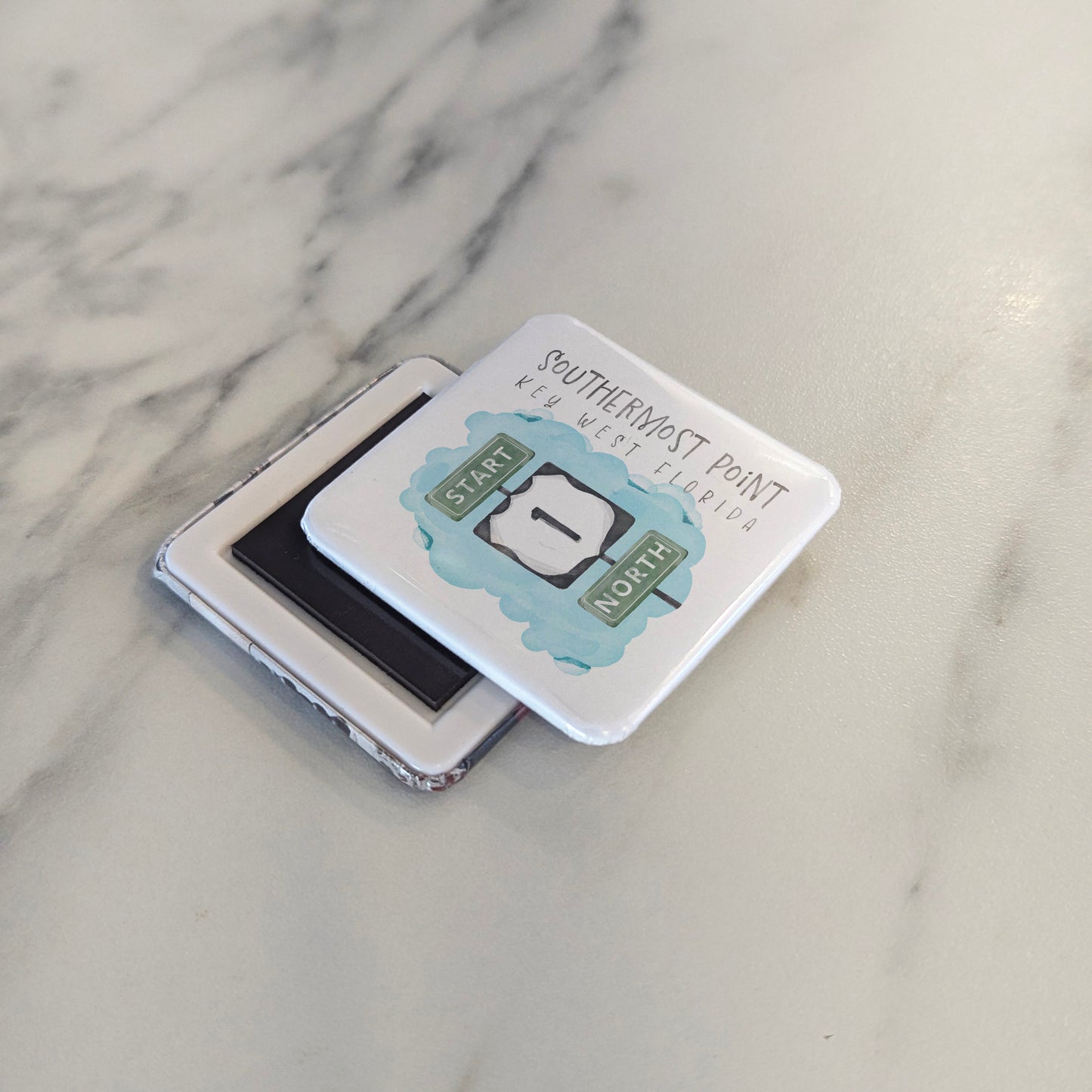 Key West Florida Magnet | Mile Zero | 2×2 | Made in Canada - PhiloPerse