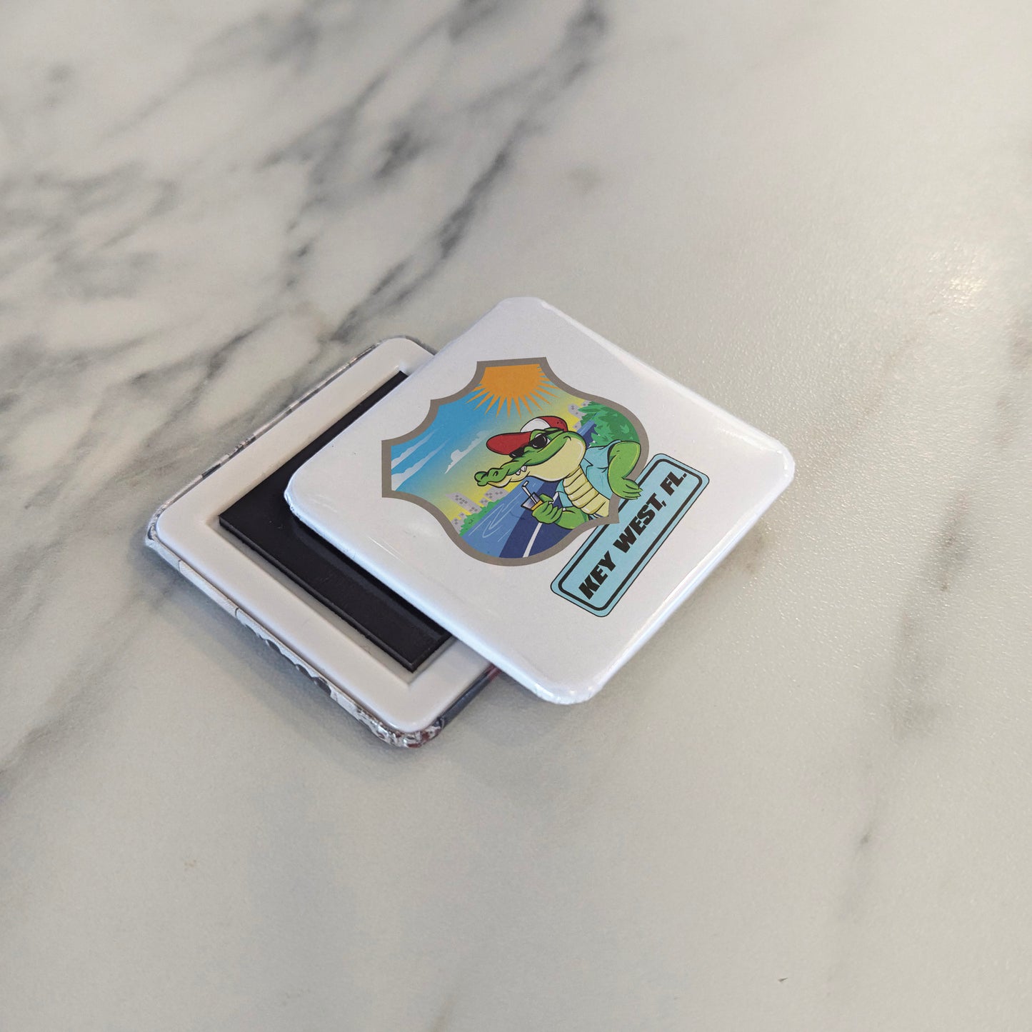 Key West Florida Magnet | Gator Chill | 2×2 | Made in Canada - PhiloPerse