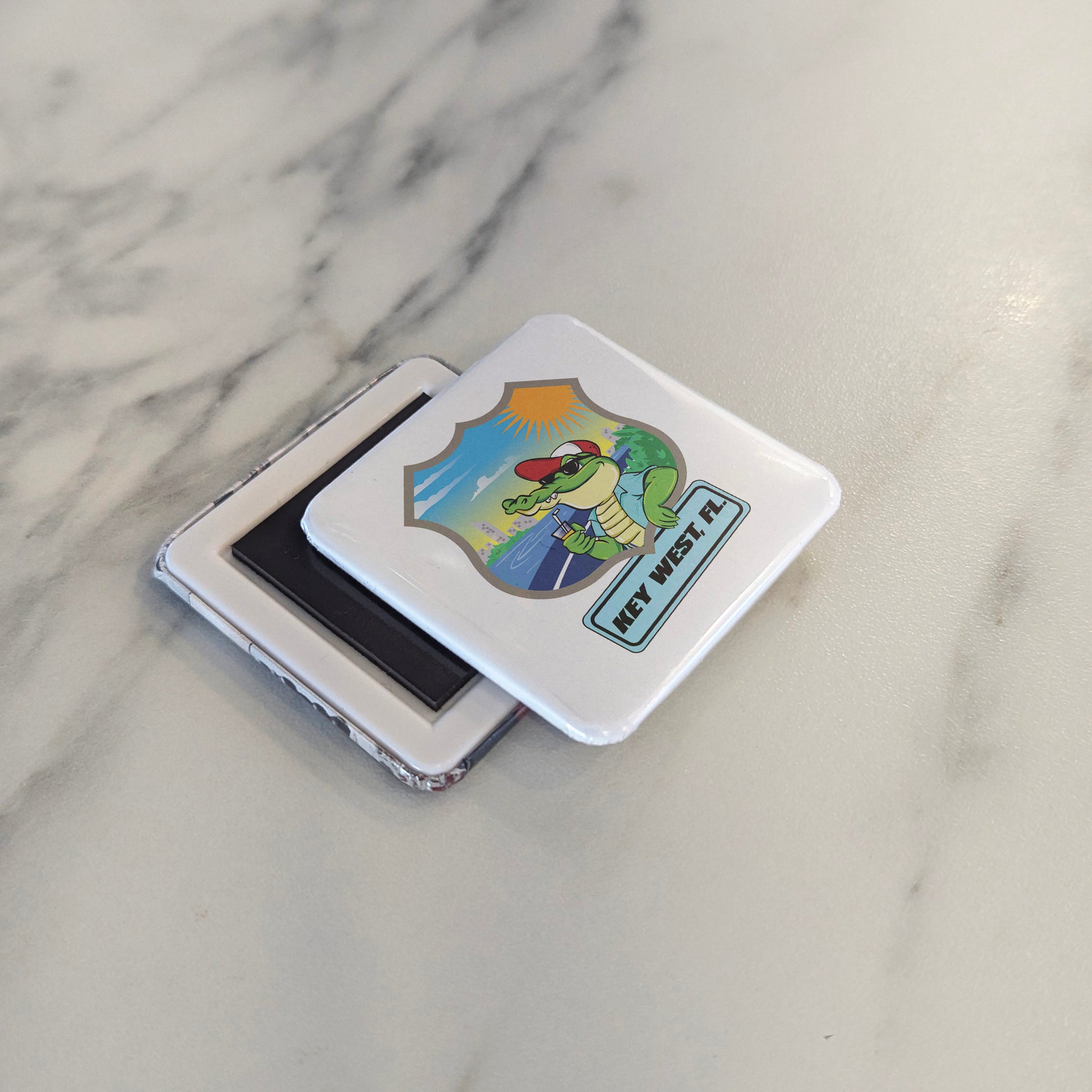 Key West Florida Magnet | Gator Chill | 2×2 | Made in Canada - PhiloPerse