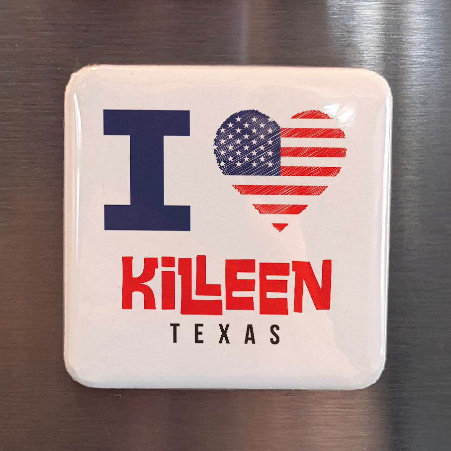 Killeen Texas Magnet | Fort Cavazos | 2×2 | Made in Canada - PhiloPerse