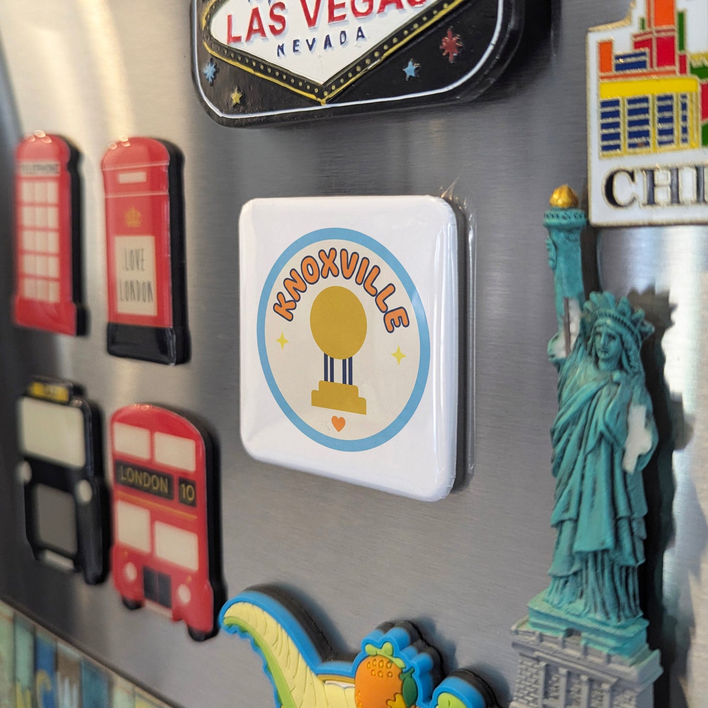 Knoxville Tennessee Magnet | Sunsphere City | 2×2 | Made in Canada - PhiloPerse