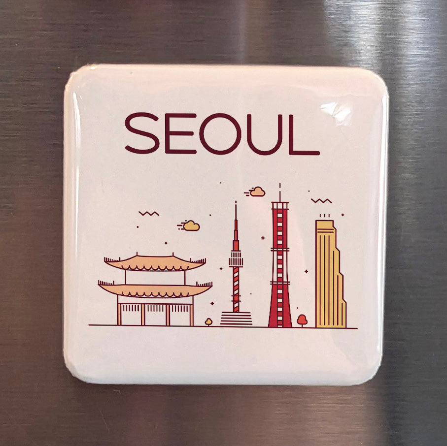 Seoul Korea Asia Magnet | Dynamic Capital on the Han River | 2x2 | Made in Canada