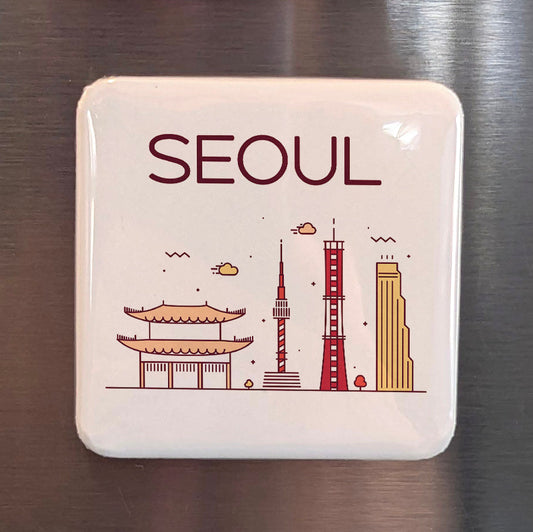 Seúl Corea Asia Imán | Capital dinámica en el río Han | 2x2 | Hecho en Canadá