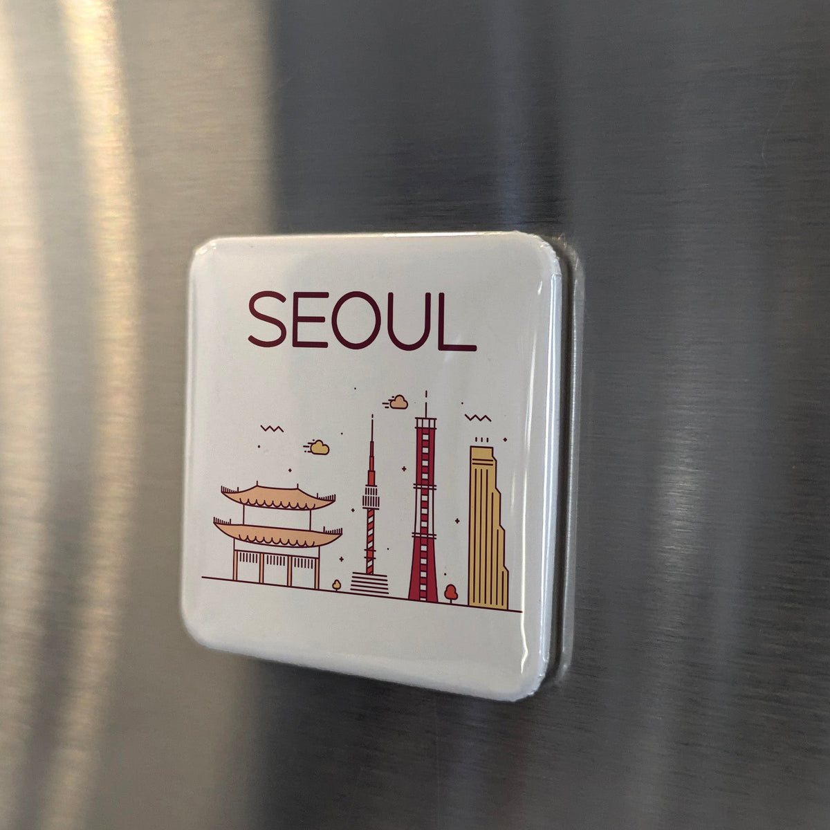 Seoul Korea Asia Magnet | Dynamic Capital on the Han River | 2x2 | Made in Canada