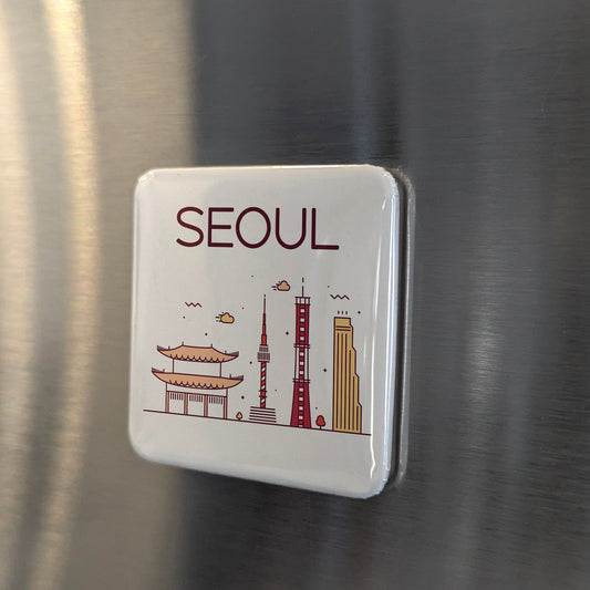 Seúl Corea Asia Imán | Capital dinámica en el río Han | 2x2 | Hecho en Canadá