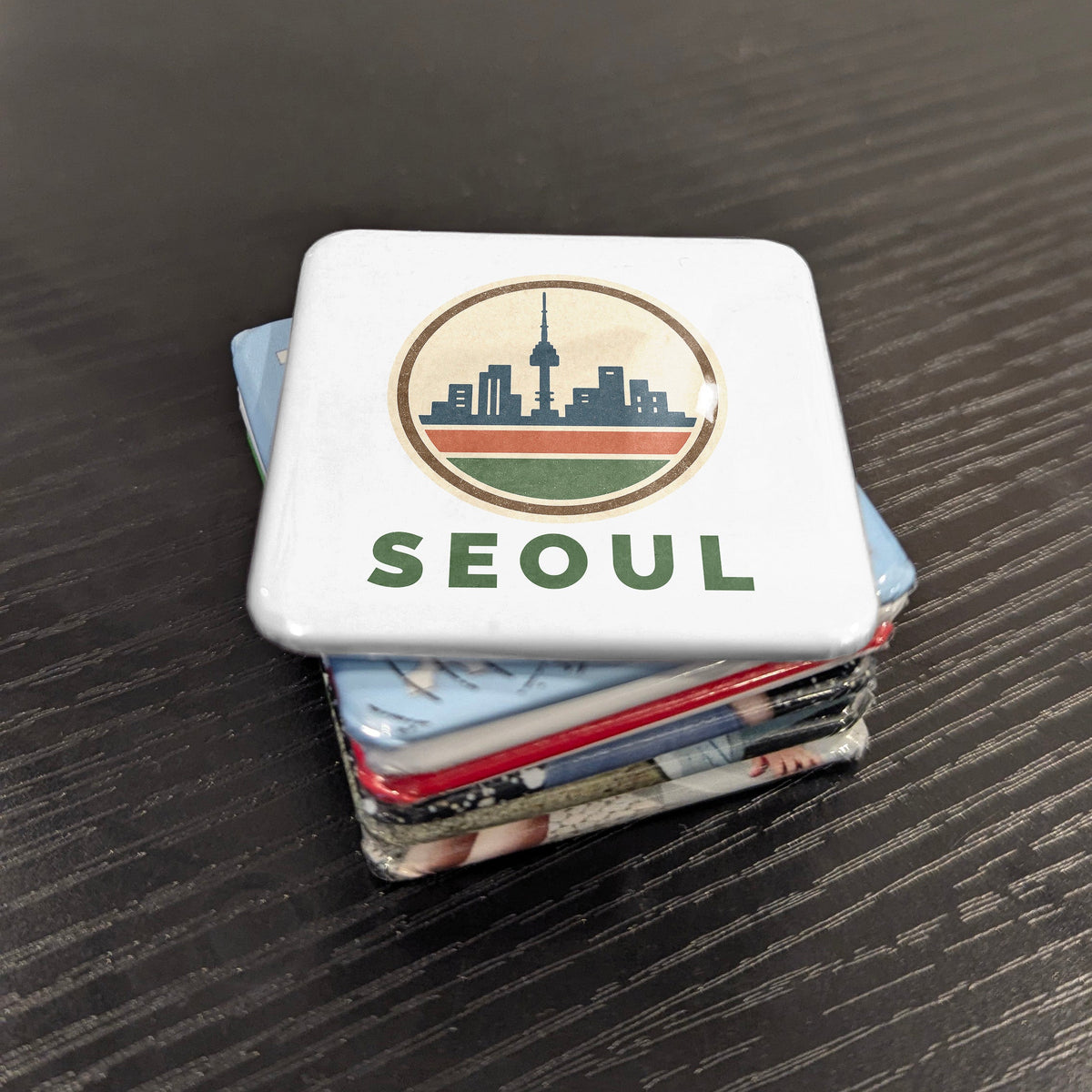 Seoul Korea Asia Magnet | Heart of the Morning Calm Beneath the N Seoul Tower | 2x2 | Made in Canada