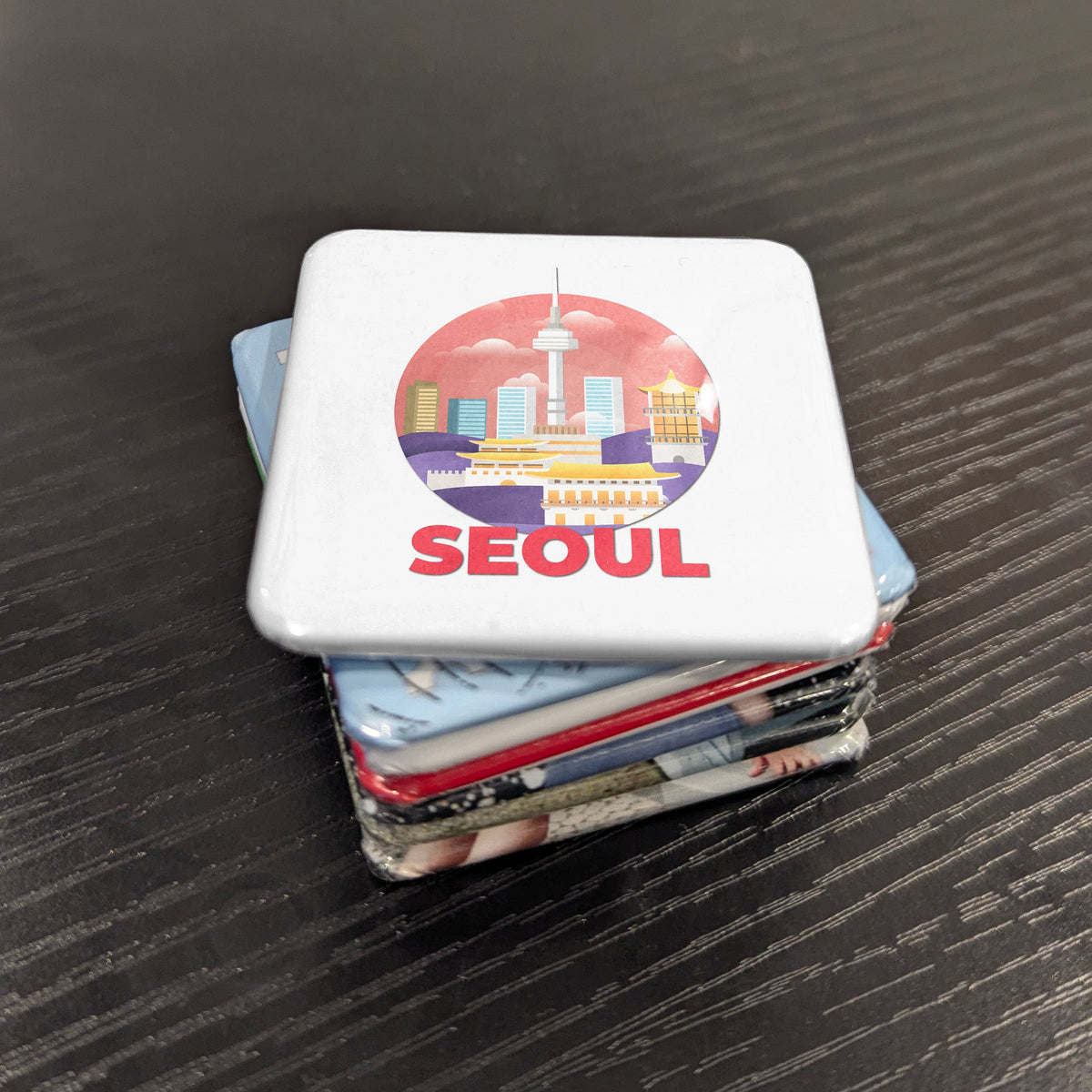Seoul Korea Asia Magnet | Han River Skyline of the Korean Tiger Economy | 2x2 | Made in Canada