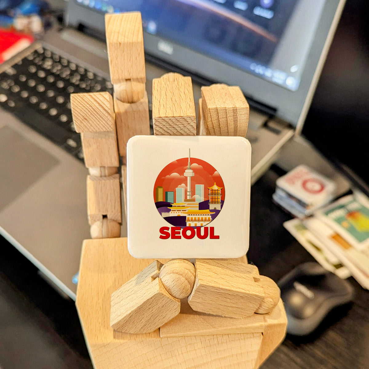 Seoul Korea Asia Magnet | Han River Skyline of the Korean Tiger Economy | 2x2 | Made in Canada