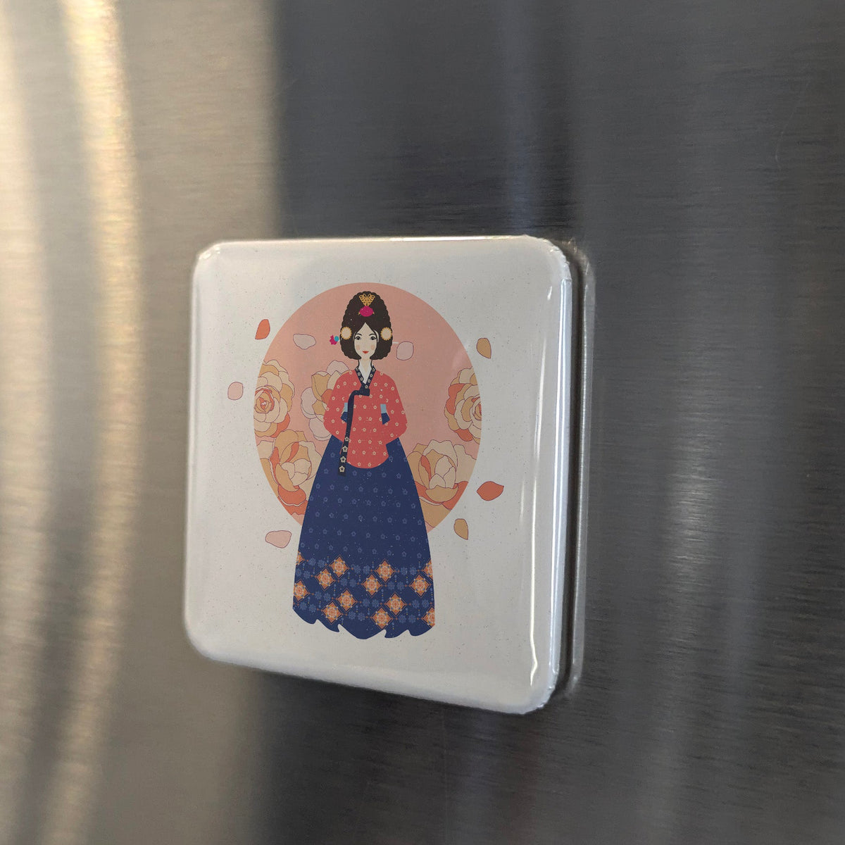 Korea Asia Magnet | Hanbok Living Textile Tradition of the Korean Court | 2x2 | Made in Canada