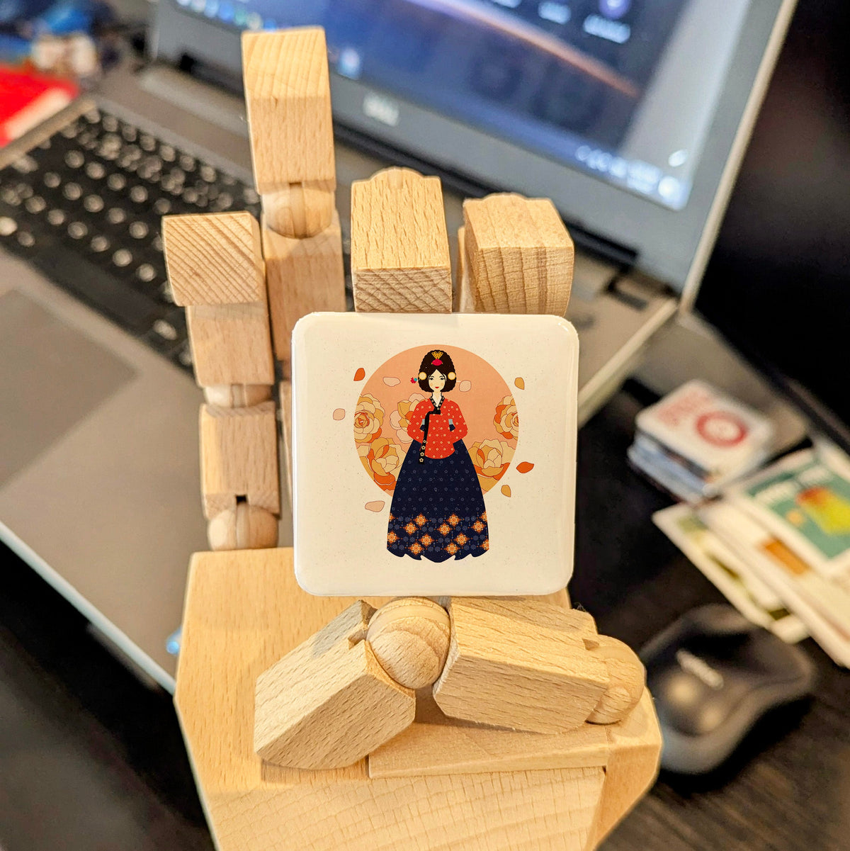 Korea Asia Magnet | Hanbok Living Textile Tradition of the Korean Court | 2x2 | Made in Canada