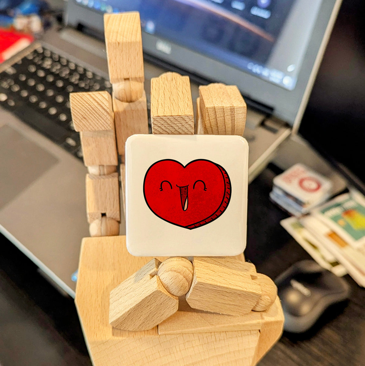 Laughing Heart Magnet | Love & Laughter | 2×2 | Made in Canada - PhiloPerse