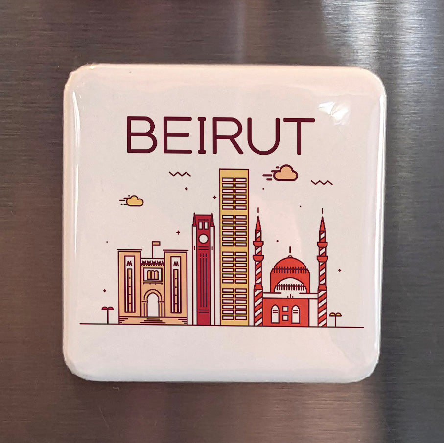 Beirut Lebanon Asia Magnet | Paris of the Middle East on the Mediterranean Shore | 2x2 | Made in Canada