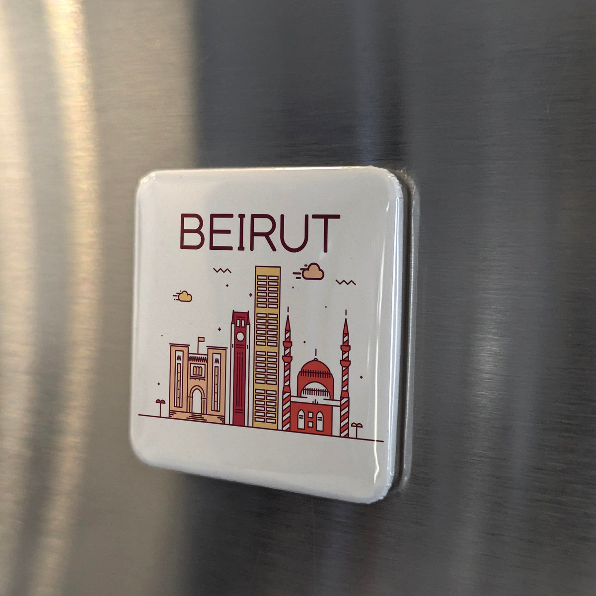 Beirut Lebanon Asia Magnet | Paris of the Middle East on the Mediterranean Shore | 2x2 | Made in Canada