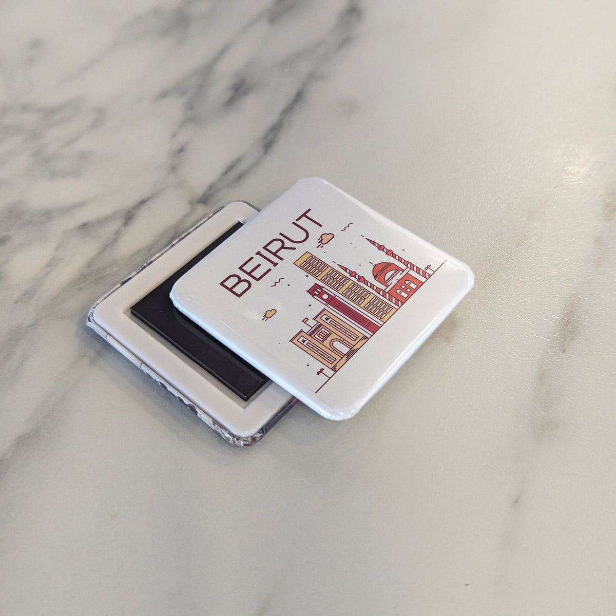 Beirut Lebanon Asia Magnet | Paris of the Middle East on the Mediterranean Shore | 2x2 | Made in Canada
