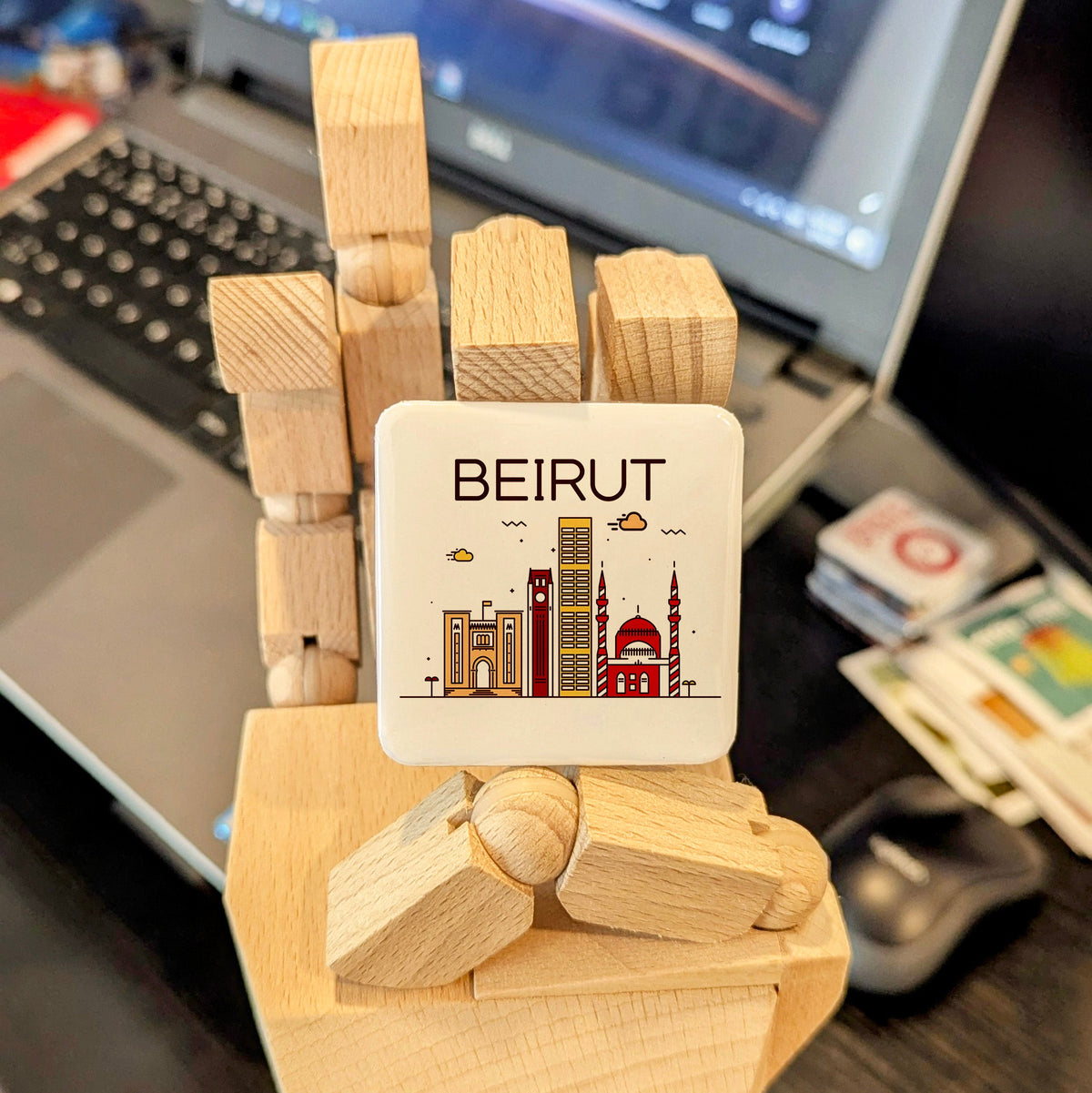 Beirut Lebanon Asia Magnet | Paris of the Middle East on the Mediterranean Shore | 2x2 | Made in Canada