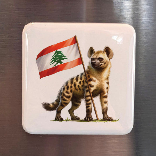 Imán Líbano Asia | Hiena rayada Antigua fauna de las montañas de cedro levantinas | 2x2 | Hecho en Canadá