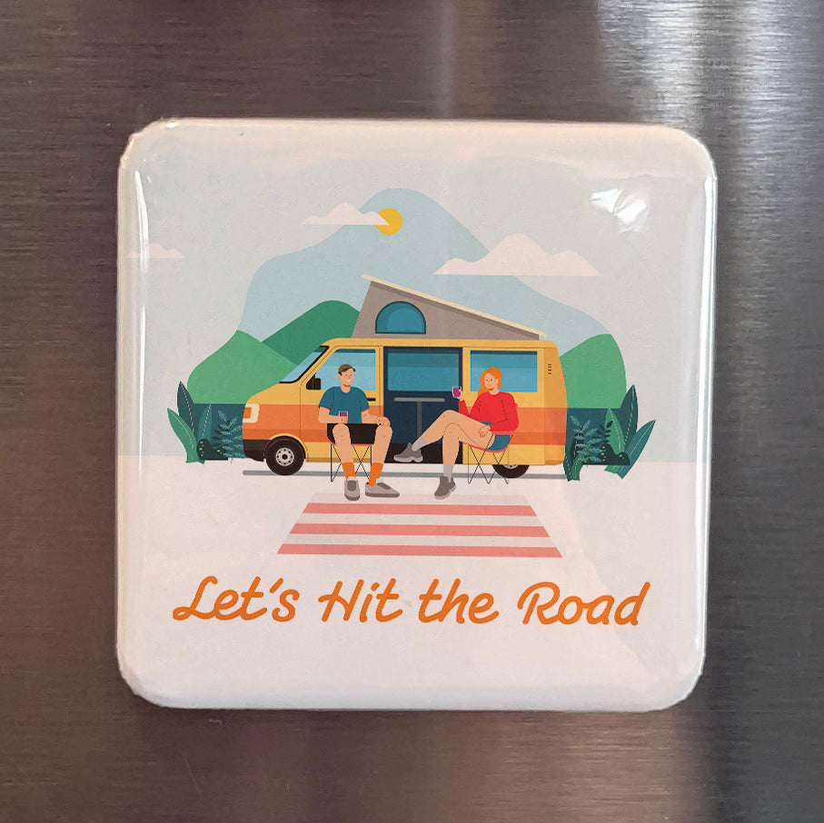 Let's hit the road Fridge Magnet - PhiloPerse