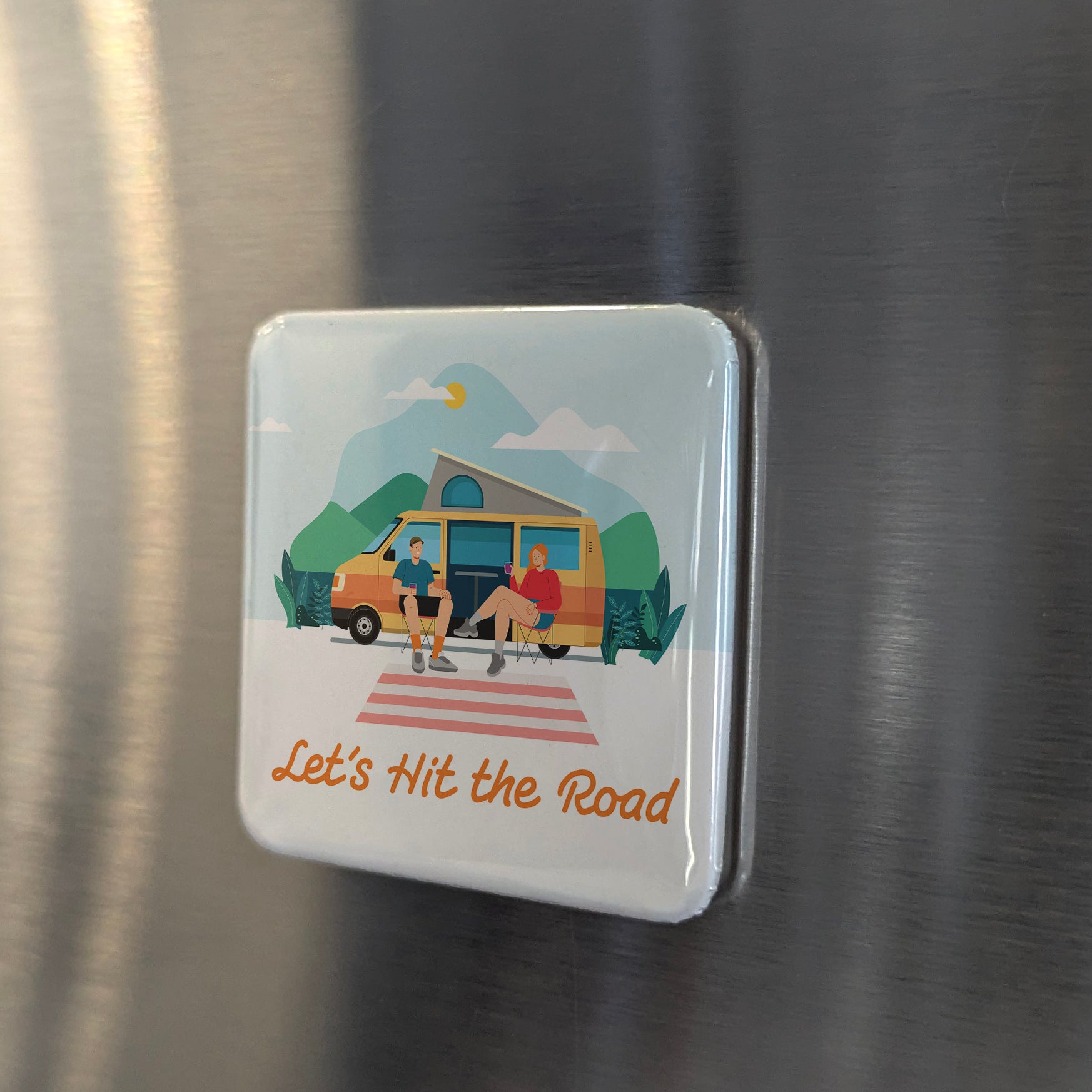 Let's hit the road Fridge Magnet - PhiloPerse