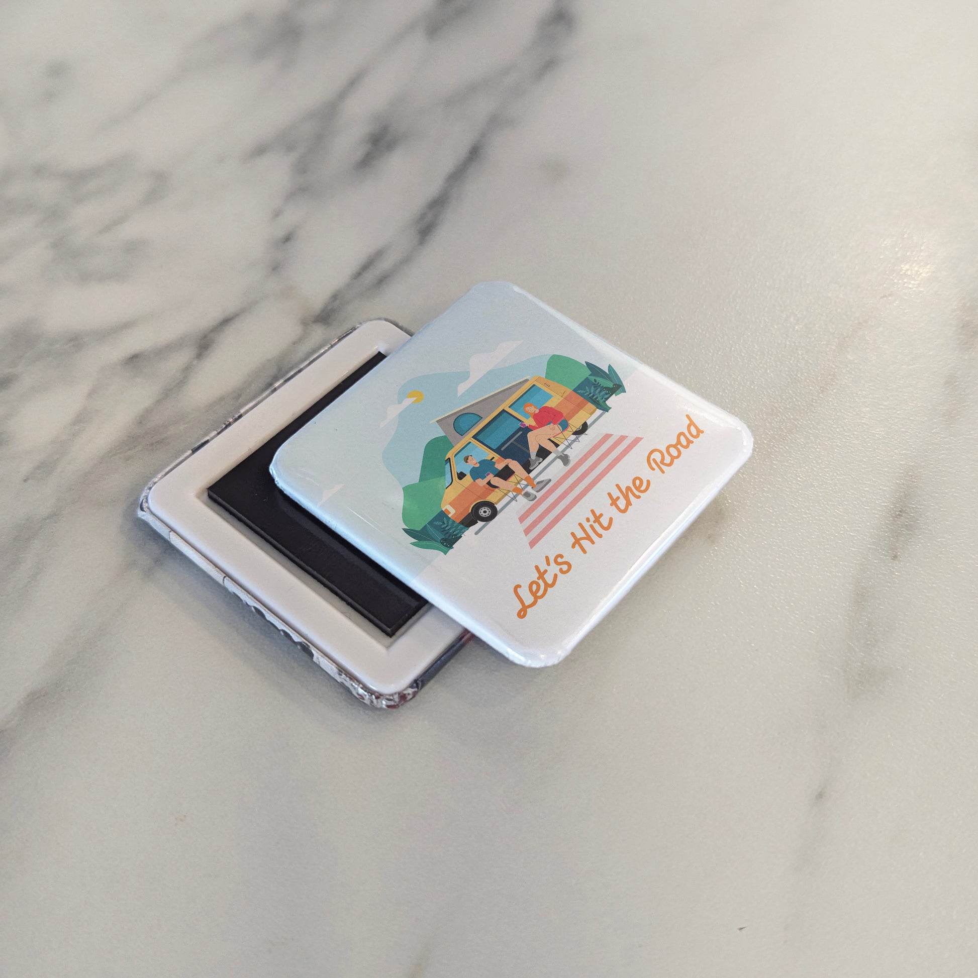 Let's hit the road Fridge Magnet - PhiloPerse