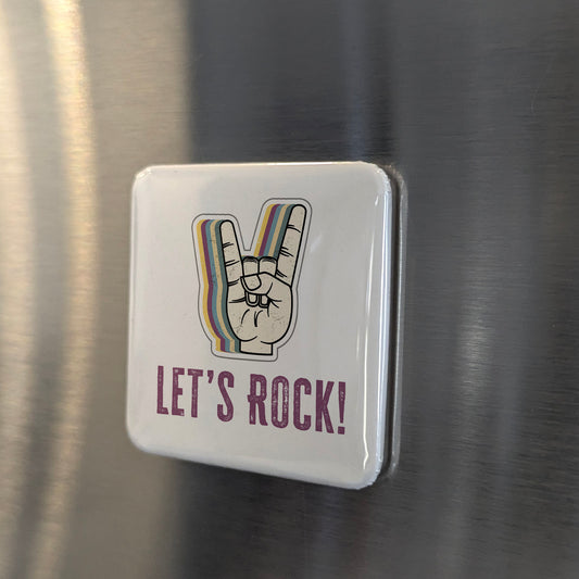Let's Rock Fridge Magnet - PhiloPerse