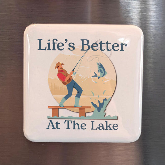 Life is Better at the Lake Fridge Magnet - PhiloPerse