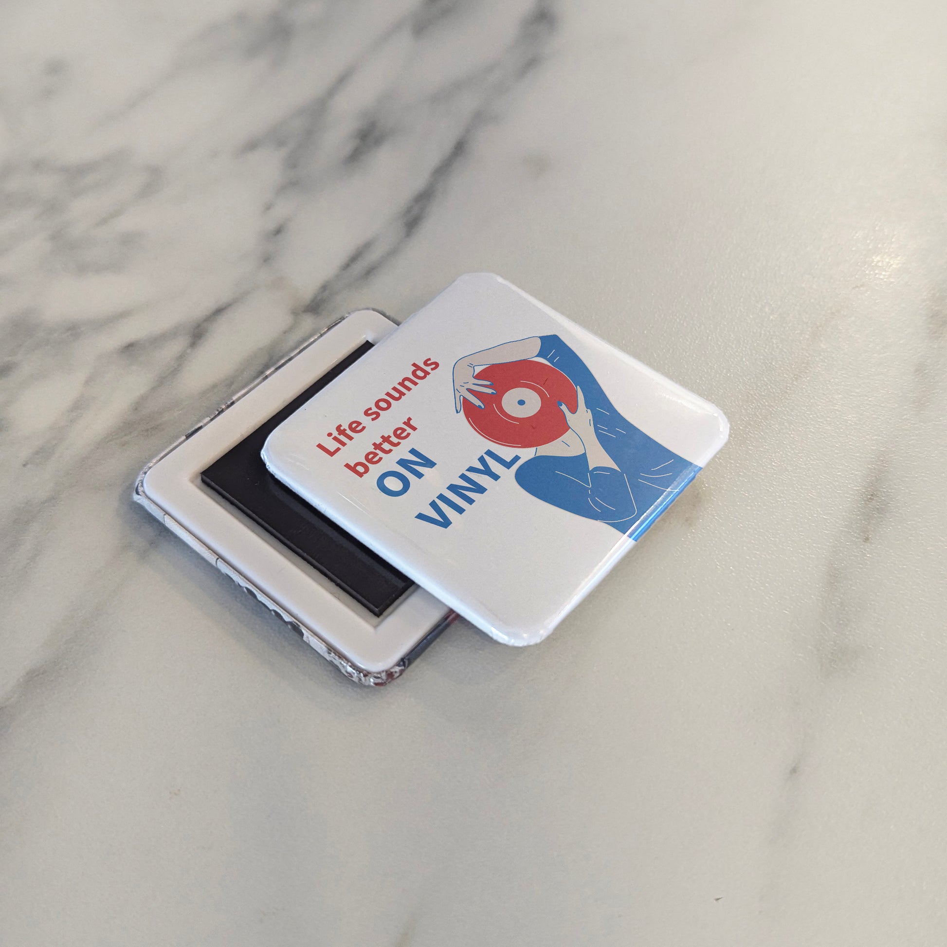 Life Sounds Better on Vinyl Fridge Magnet - PhiloPerse