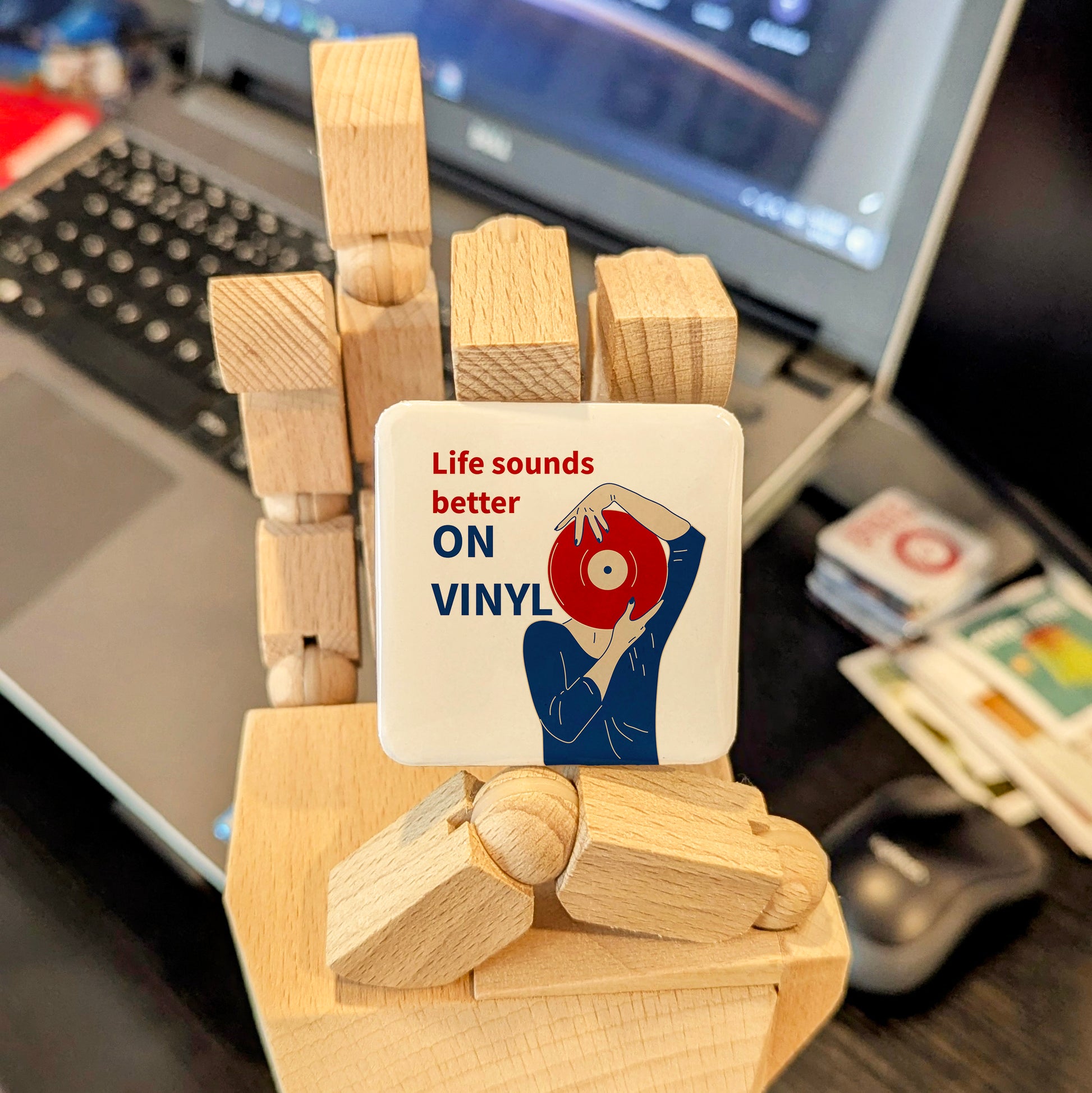 Life Sounds Better on Vinyl Fridge Magnet - PhiloPerse