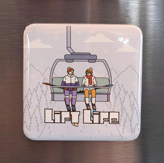 Ski Lift Life Fridge Magnet - PhiloPerse