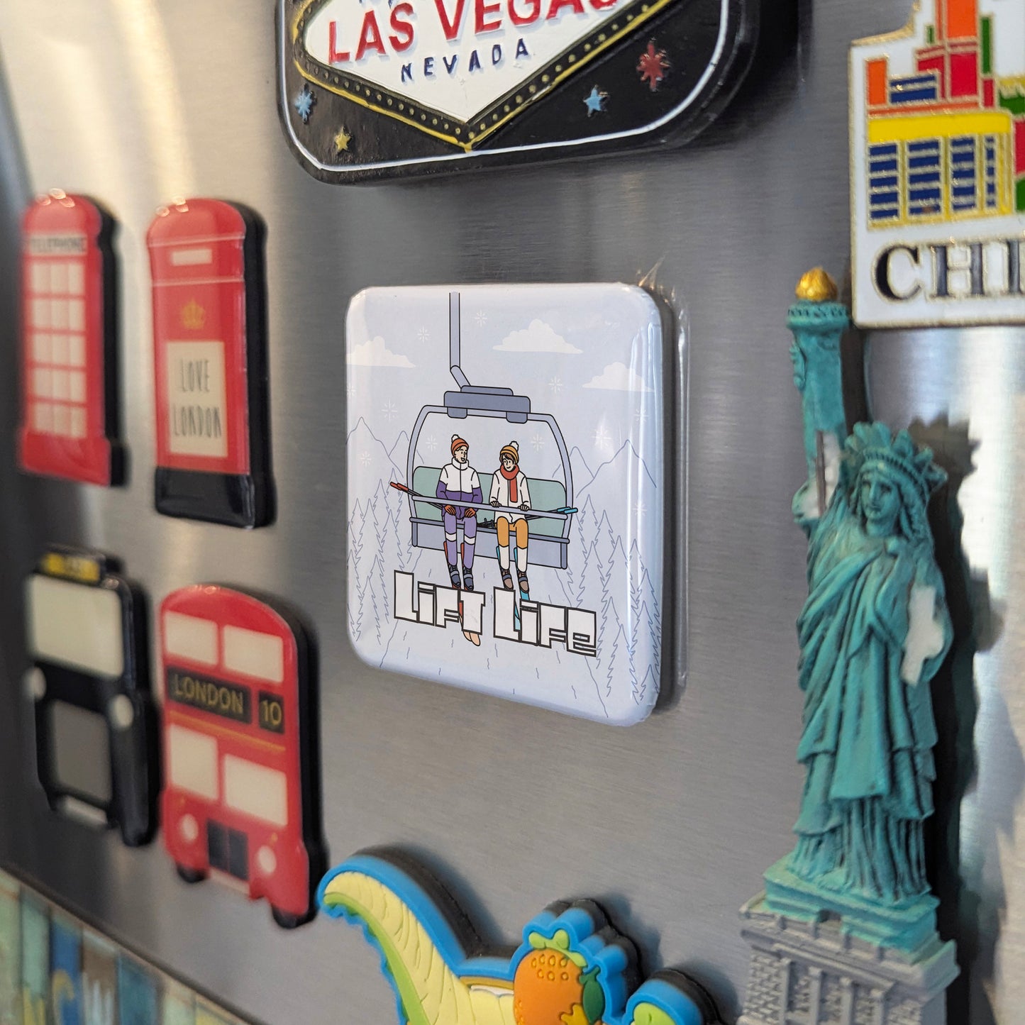 Ski Lift Life Fridge Magnet - PhiloPerse