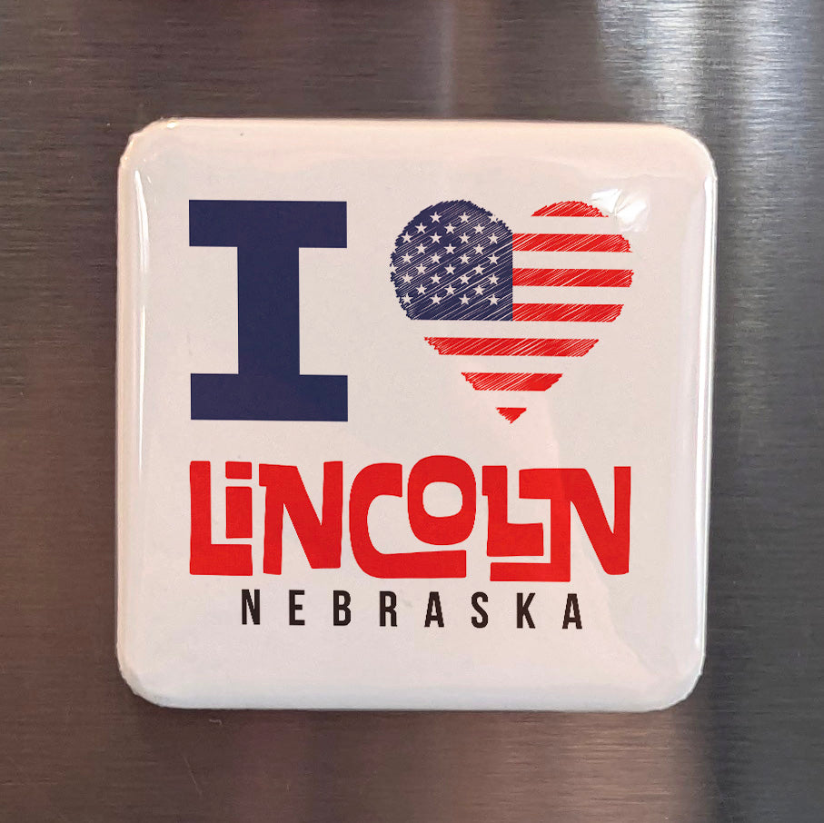 Lincoln Nebraska Magnet | Star City | 2×2 | Made in Canada - PhiloPerse