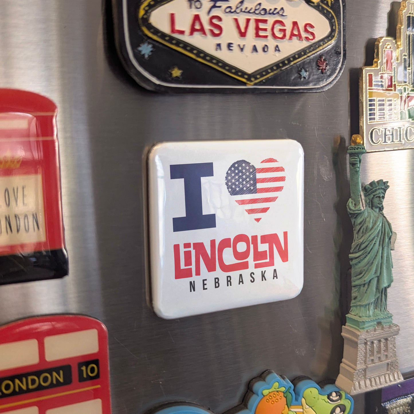 Lincoln Nebraska Magnet | Star City | 2×2 | Made in Canada - PhiloPerse
