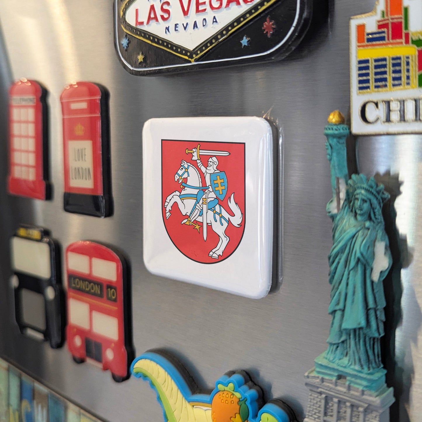 Lithuanian Vytis Coat of Arms Magnet | 2×2 | Made in Canada - PhiloPerse