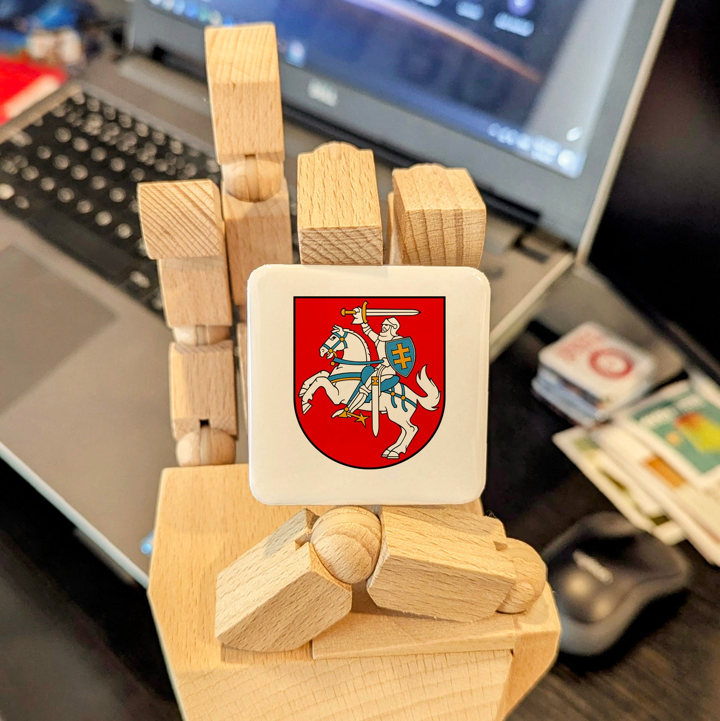 Lithuanian Vytis Coat of Arms Magnet | 2×2 | Made in Canada - PhiloPerse