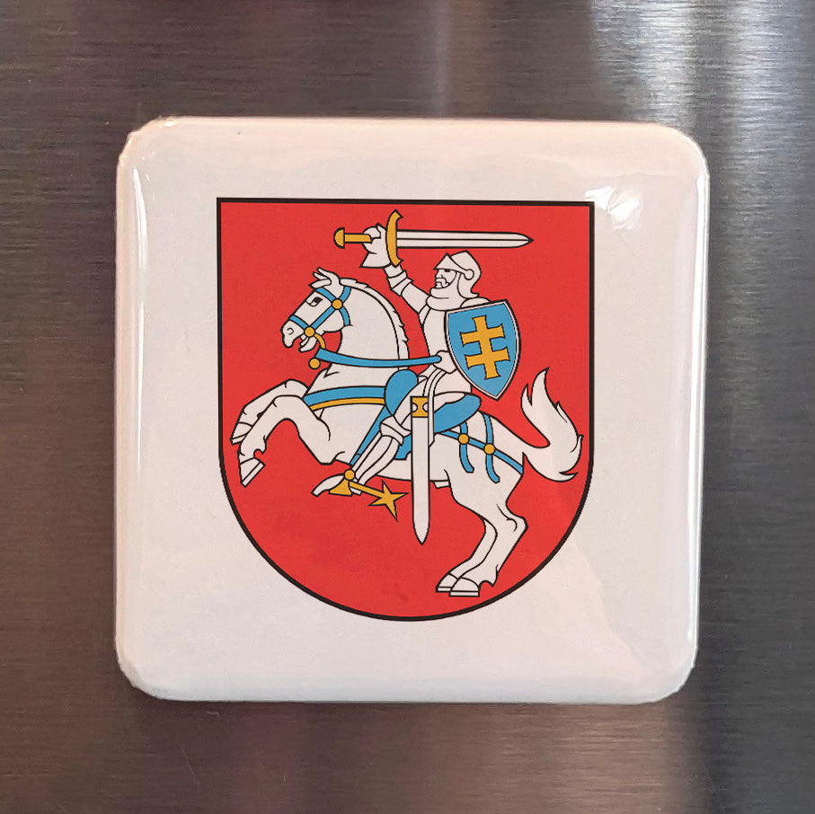 Lithuanian Vytis Coat of Arms Magnet | 2×2 | Made in Canada - PhiloPerse