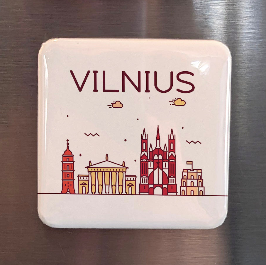 Vilnius Lithuania Magnet | Baroque Pearl of the Baltic and Capital of the Grand Duchy | 2x2 | Made in Canada