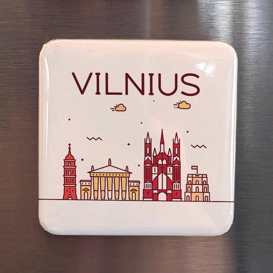 Vilnius Lithuania Magnet | Baroque Pearl of the Baltic and Capital of the Grand Duchy | 2x2 | Made in Canada