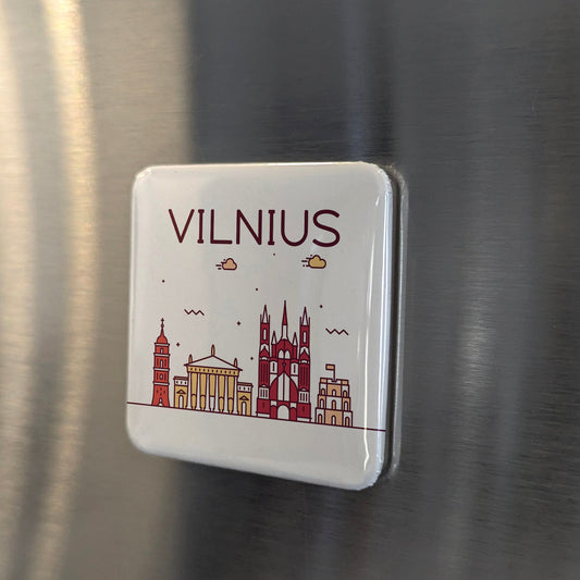 Vilnius Lithuania Magnet | Baroque Pearl of the Baltic and Capital of the Grand Duchy | 2x2 | Made in Canada