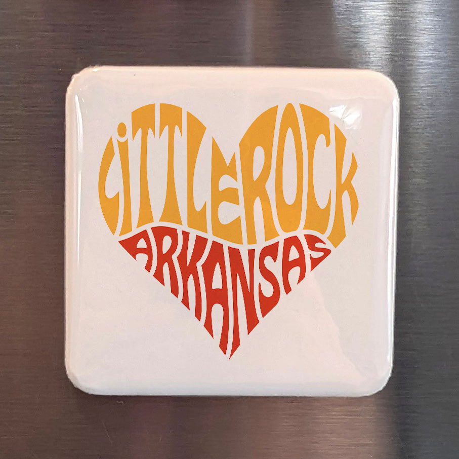 Little Rock Arkansas Magnet | Retro Glam | 2×2 | Made in Canada - PhiloPerse